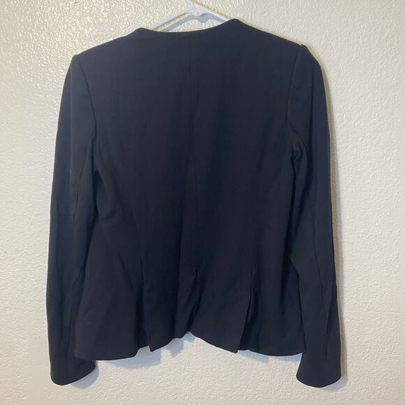 Theory Womens Black Open Front Casual Blazer Jacket Lined Size 4 Classic - Picture 5 of 7